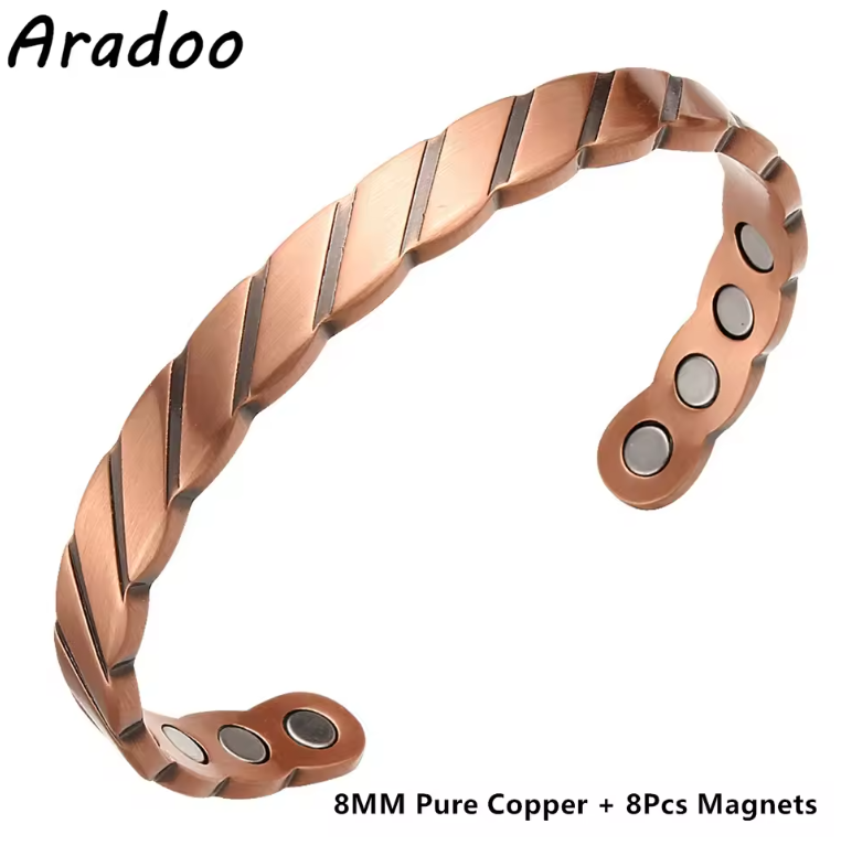 Premium Copper Magnetic Wristband – Adjustable Design