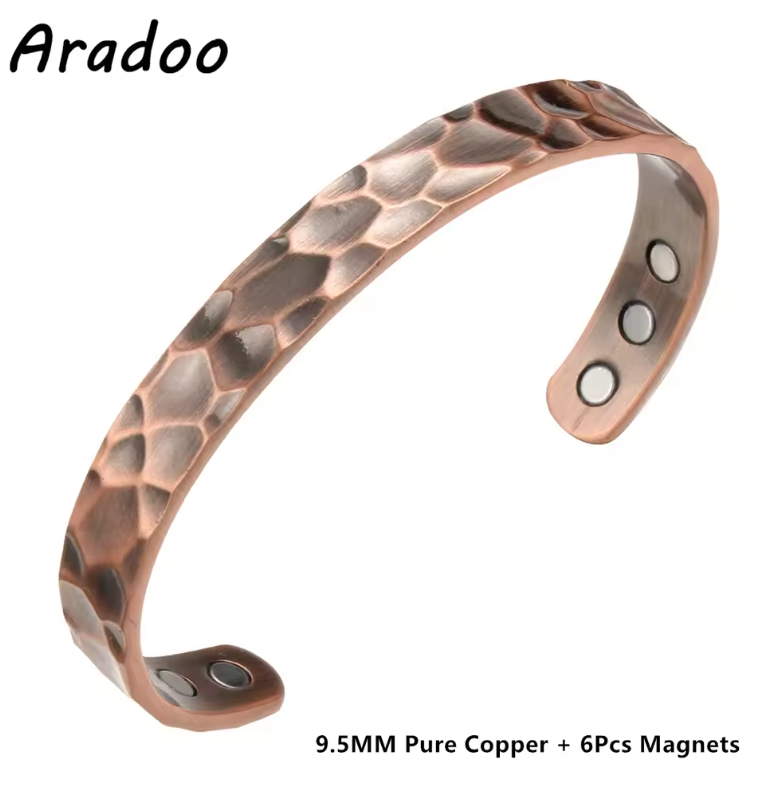 Premium Copper Magnetic Wristband – Adjustable Design