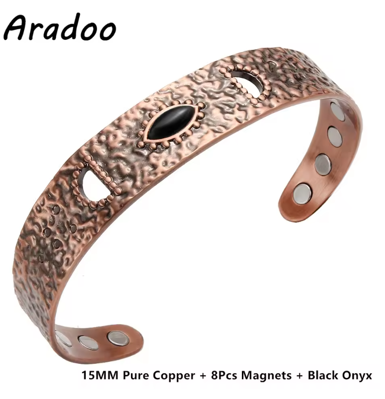Premium Copper Magnetic Wristband – Adjustable Design