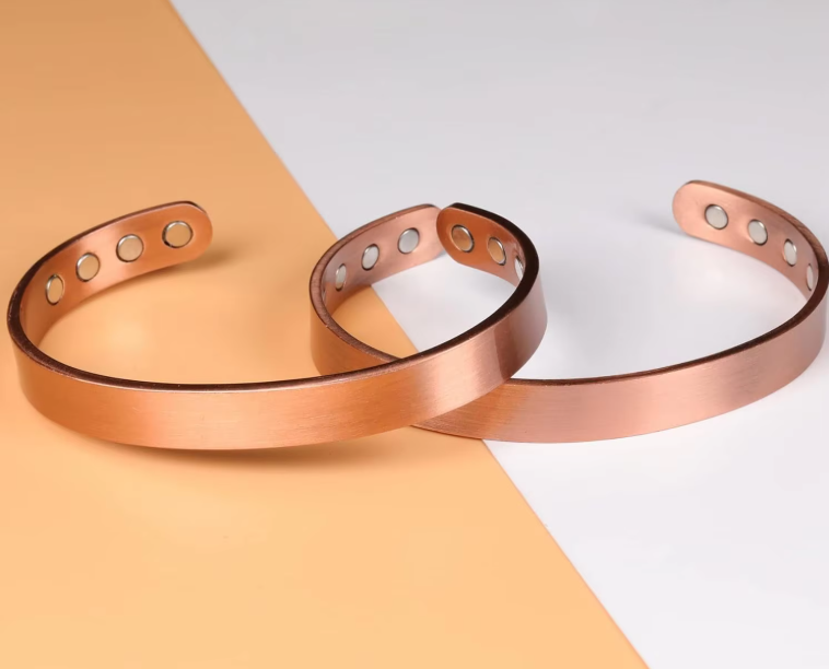 Pure Copper Magnetic Bracelet – Adjustable Open-End Design