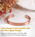 Pure Copper Magnetic Bracelet – Adjustable Open-End Design