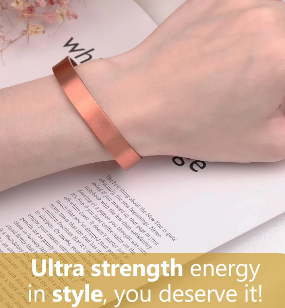 Pure Copper Magnetic Bracelet – Adjustable Open-End Design