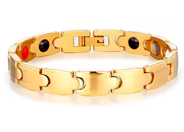 Premium Men’s Gold-Tone Titanium Steel Magnetic Bracelet